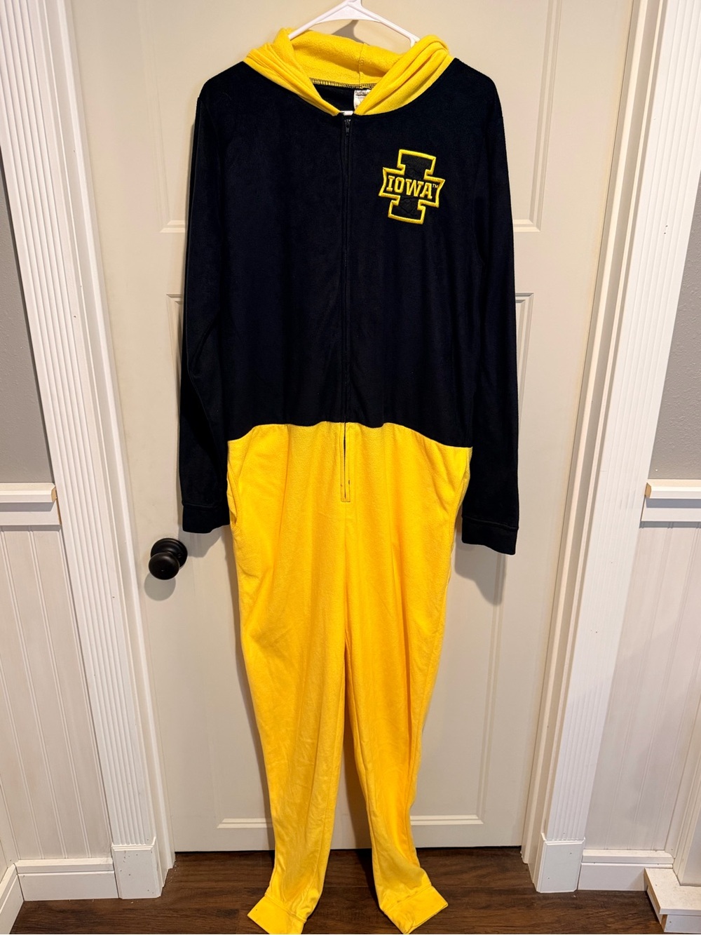 Iowa Hawkeyes Adult Hooded Onesie - Large